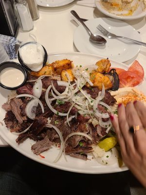 Mixed grill platter. Amazing...so much food though