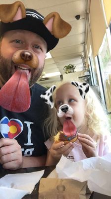 Daddy/daughter doggy donut date