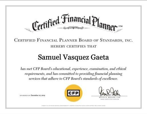 CFP Certificate