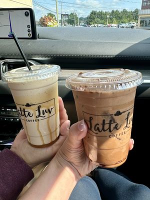 Espresso milkshake (left), Mexican mocha (right)