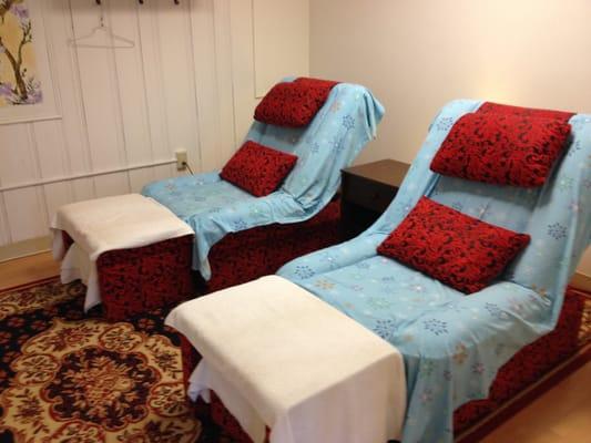 Foot massage room.