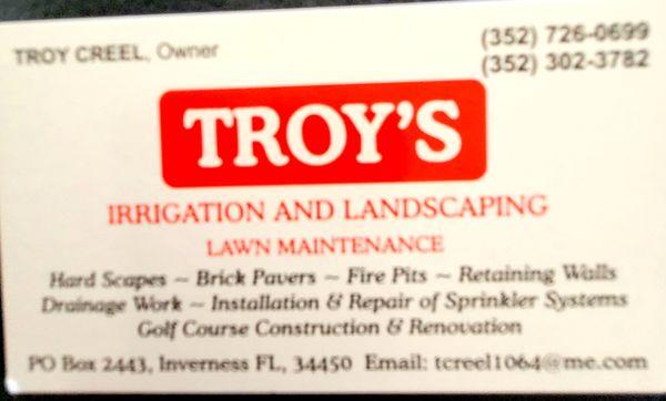 Troy's Irrigation & Landscaping