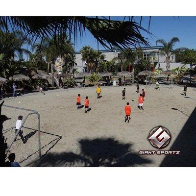 volleyball courts being used as a soccer field @ Hollywood Sports Park.
 Call for reservations.