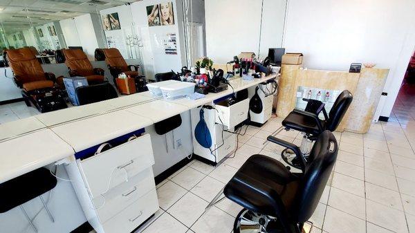 New salon chairs and renovated area for all your required hair care