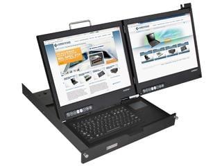 MLD2K DUAL 19" RACK MOUNT LCD AND KEYBOARD, 2U HEIGHT