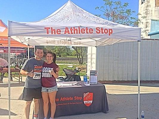 Tres Sanders competing in the No Label Triathlon in Katy, Tx.