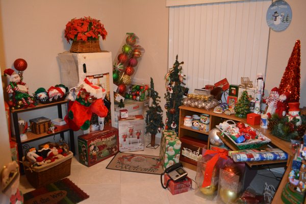 view of holiday items to be sold