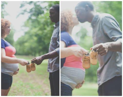 Maternity Session + Baby Boots = Sweet Kisses