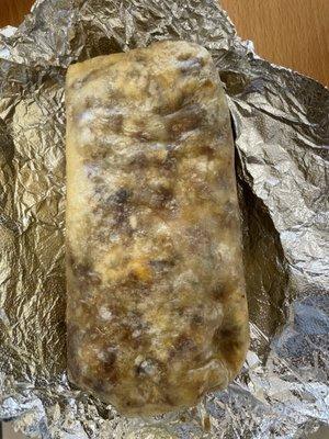 sausage breakfast burrito.