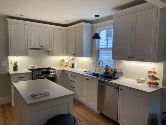 Heartwood's design and cabinets. Backsplash not yet installed.