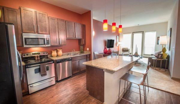 Highland Park West Lemmon offers upgraded kitchens with stainless-steel appliances,Our Highland Park apartments offer spaciou...