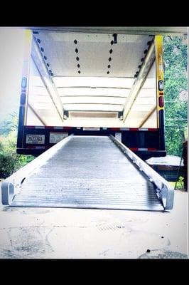 The 16 footer truck has a ramp and it saved me a lot of pain from being done to my body so grateful I had the ramp!