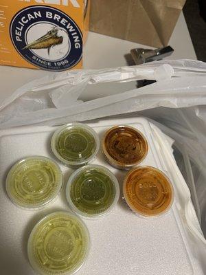 All the sauces