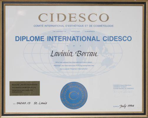 CIDESO International Diploma is the highest earned professional skin care title in the world!