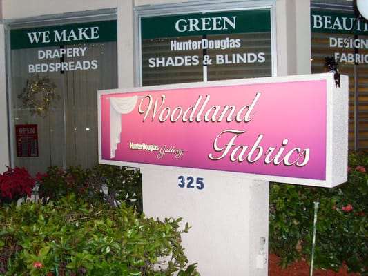 Woodland Fabrics is located on US 1 Southbound (NE 5th Ave.) 3 blocks north of Atlantic Avenue in Delray Beach.