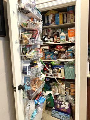 Pantry - BEFORE Decluttering & Organizing