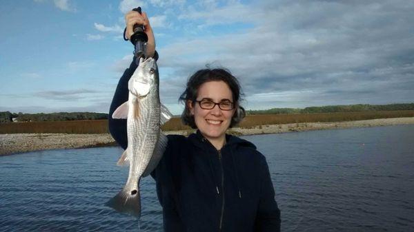 Julie's first redfish!