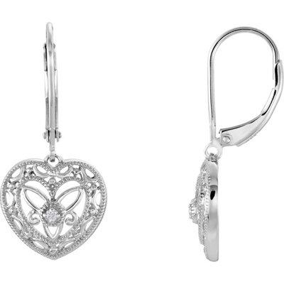 Diamond and silver heart earrings from Glassando!