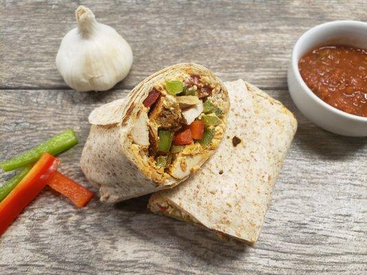 Organic Chicken Fajita Wrap with Salsa