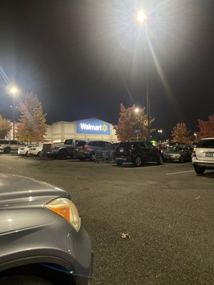 The outside of Walmart