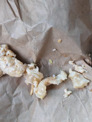 Just one more photo of the disgusting, huge pieces of gristle in my food. I just don't think I can eat there again.