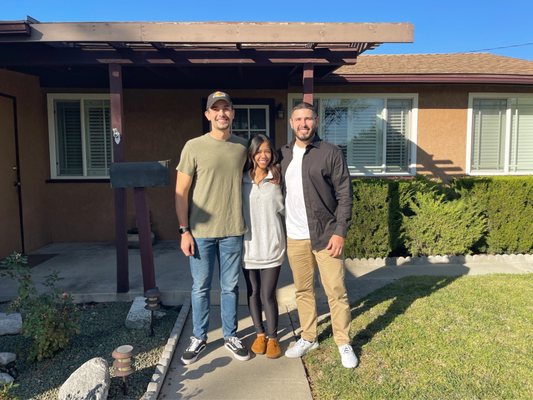 David with us the day we received the keys to our new home that he helped in securing the loan for.