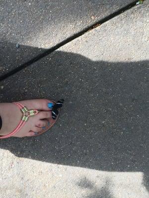 Even the butterflies liked my pedicure at Butterfly. Pavilion