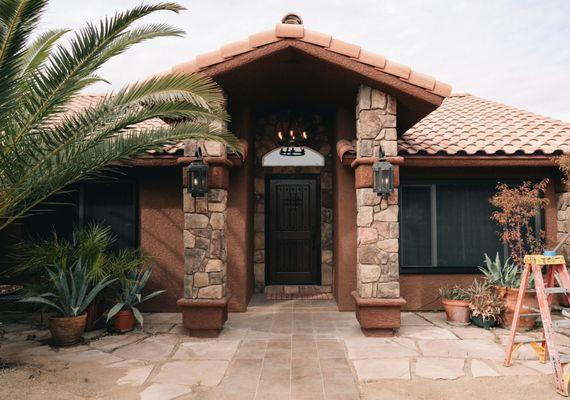 Check out how nice these bronze security screens look on this house!