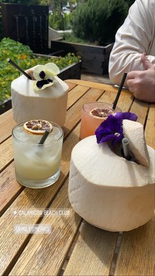 Fresh coconuts and cocktails