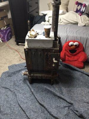 Old stinky boiler, Elmo is not impressed.