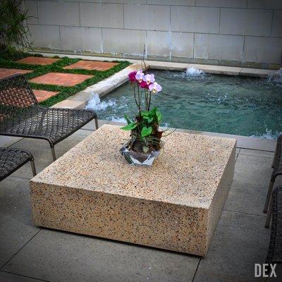 Combine beauty and function with a contemporary style DEXterra outdoor table.