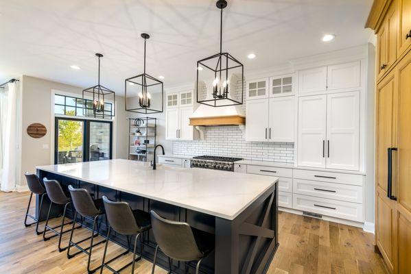 Modern Farmhouse Kitchen Design. Servicing Southeastern Wisconsin & Beyond! Elevate your space with our Kitchen & Bath Specialists today!