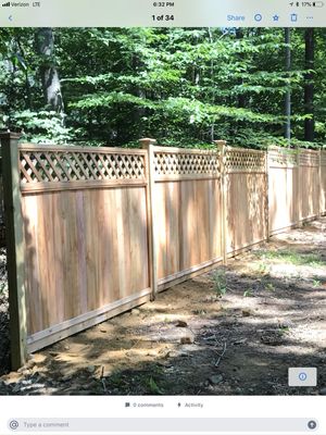 Lattice Top cedar fence