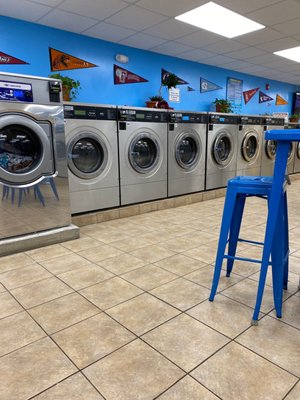 $10.25 machines and $6.00 machines. Empty on a Saturday afternoon/evening