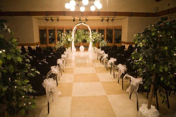 Park View Room, set up for our wedding ceremony