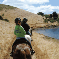 Riding around Sunnyside of Bon Tempe Lake