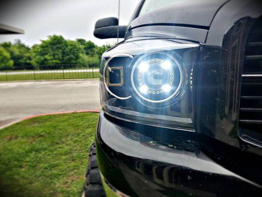 Custom headlights Cummins