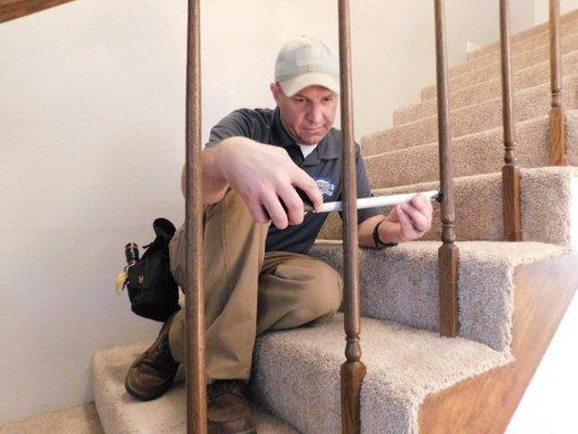 Inspecting balusters