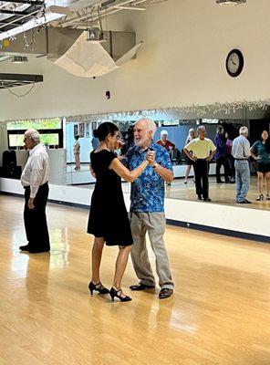 Jim and Donna dancing at Vitti's monthly Social Dance