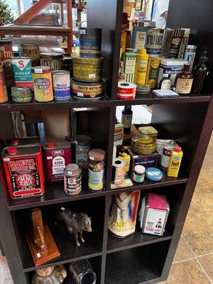 The back of grandpa's kitchen shelves