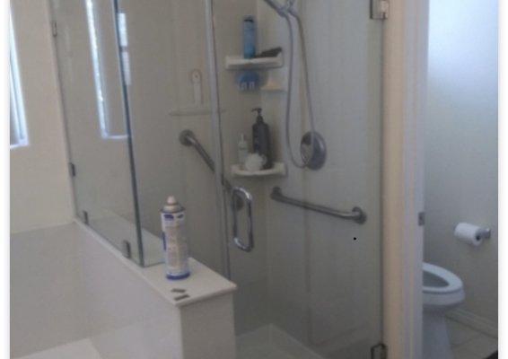 3/8 clear glass shower glass doors