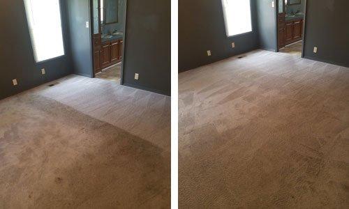 Before and after we took care of mrs.shafer  carpet