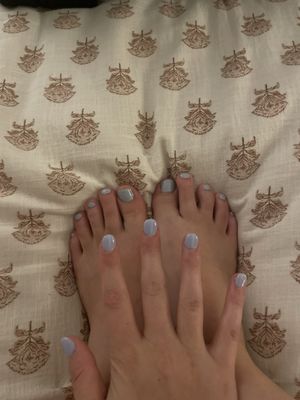 SNS Manicure/polish Pedicure