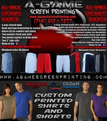 Custom CrossFit shorts and shirts