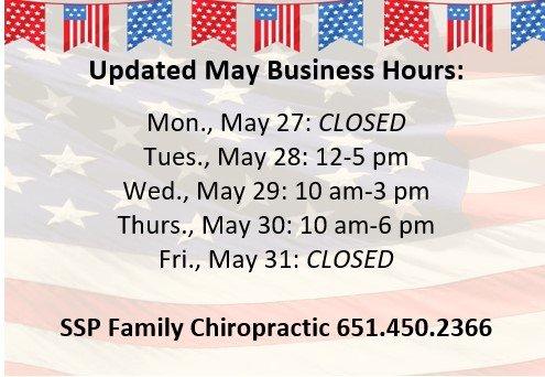 Memorial Day week hours.