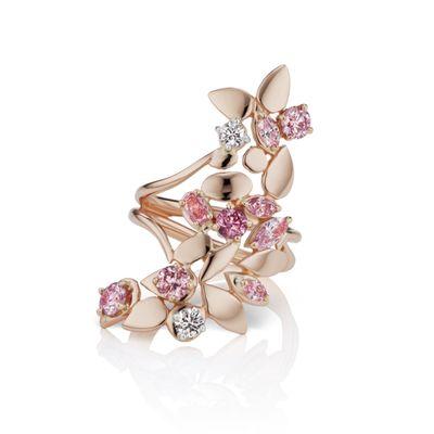 Argyle Diamond Leaf Ring