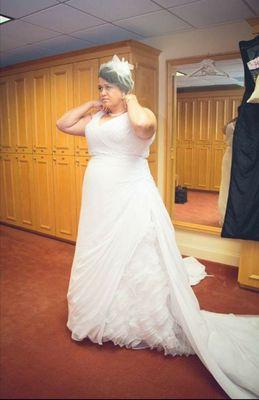 One of our customers in her custom gown by McEllis Brides.