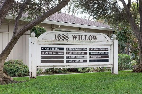 Street view of the office complex at 1688 Willow Street in San Jose, CA