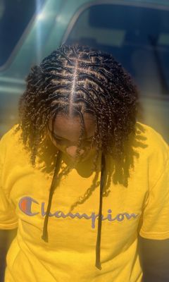 Second Retwist From Two Stand Starter Locs