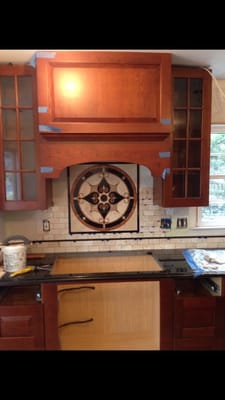 Back splash in progress